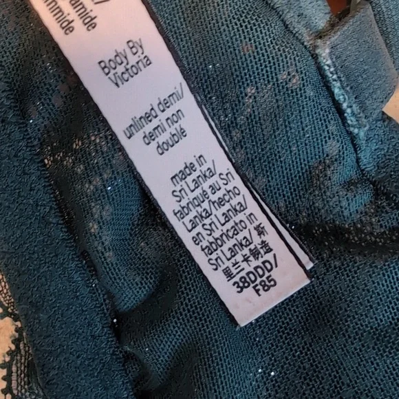 Body by Victoria VICTORIA'S SECRET Unlined Stretch Lace Demi Bra 38DD - Picture 12 of 13